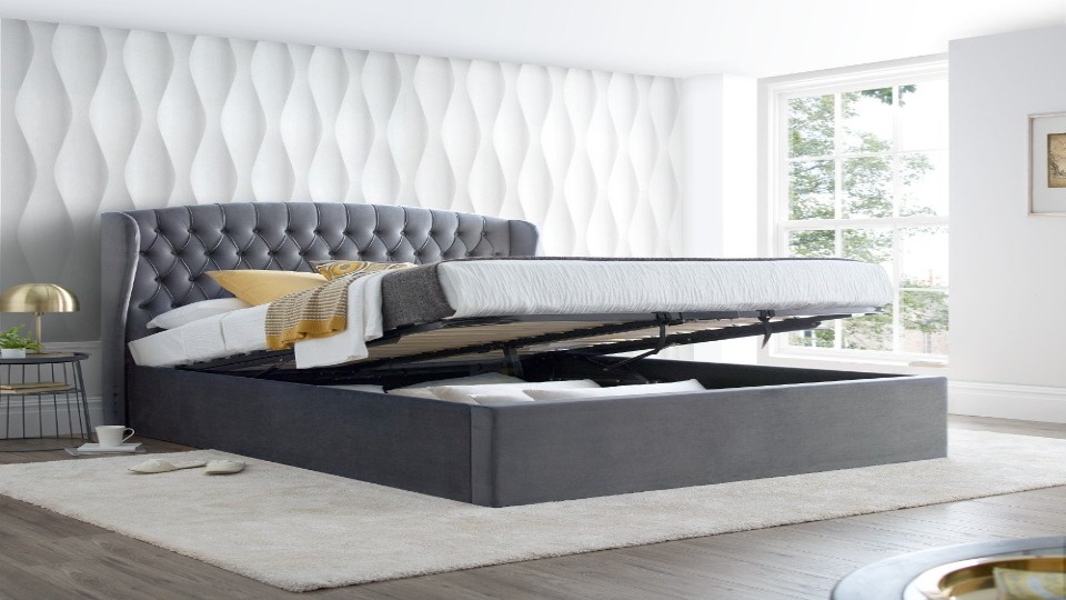 4. The Storage-Savvy Ottoman and Bed